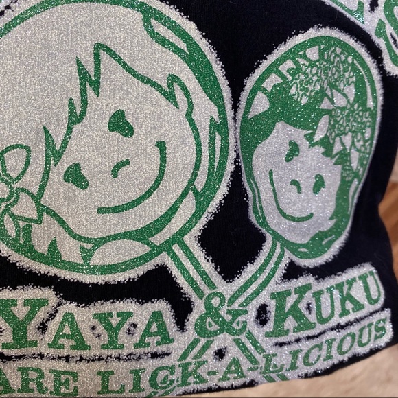 88 Tees Terrace House Yaya and Kuku Shaved Ice Sparkly Graphic T-Shirt S… - Picture 5 of 6